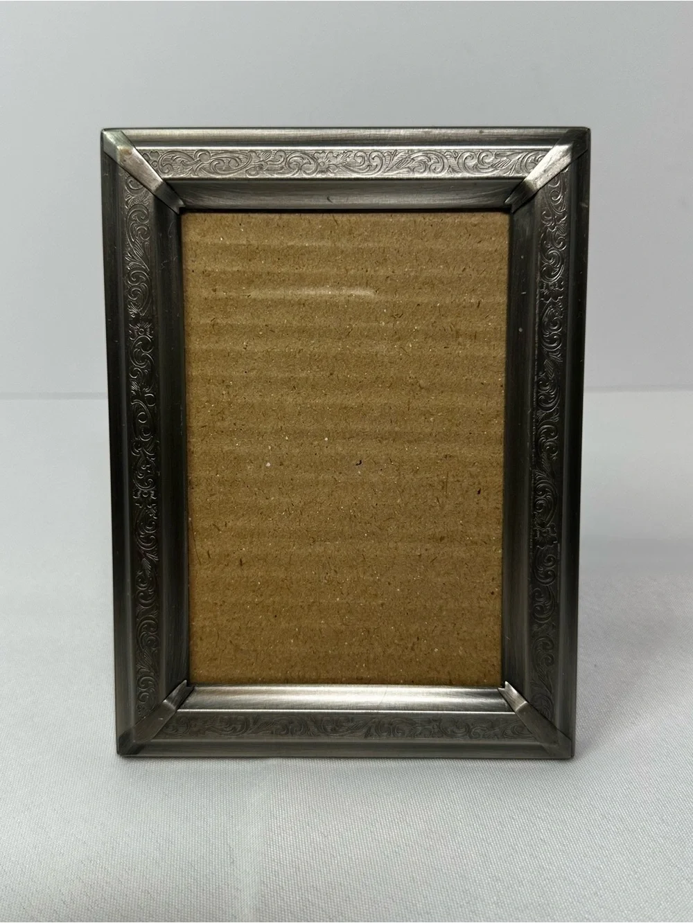 Vintage Frame Embellished Genuine Pewter Finish Photo Picture Frame 4.25 X 6 In